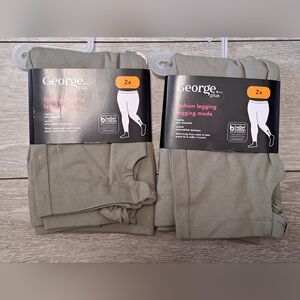2 Brand New George Plus Size Women's Fashion Leggings